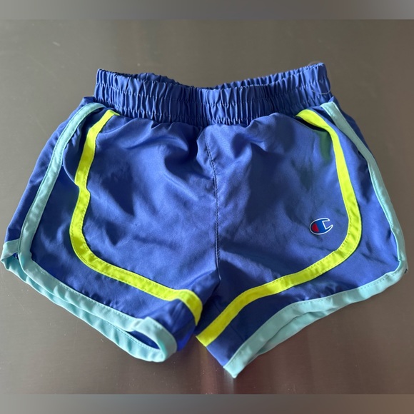 Girls Champion Running Shorts Purple/Lime SZ 2T - Picture 4 of 8